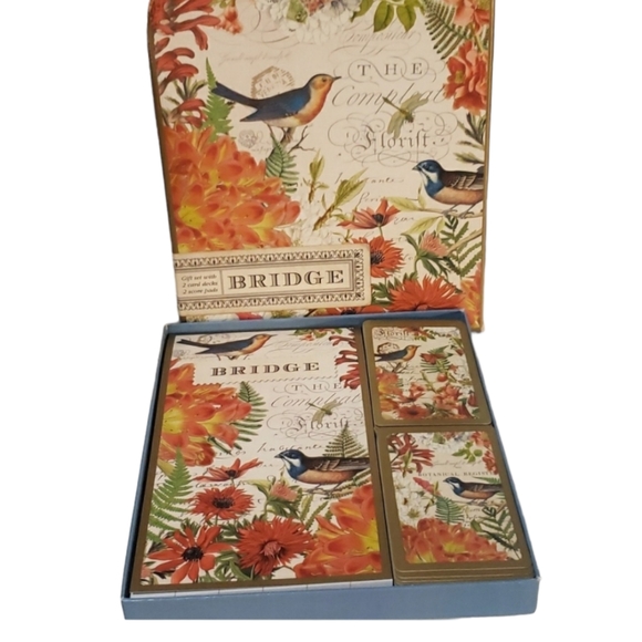 Michel Design Works Games Vintage Bridge Card Gift Set 2 Decks 2